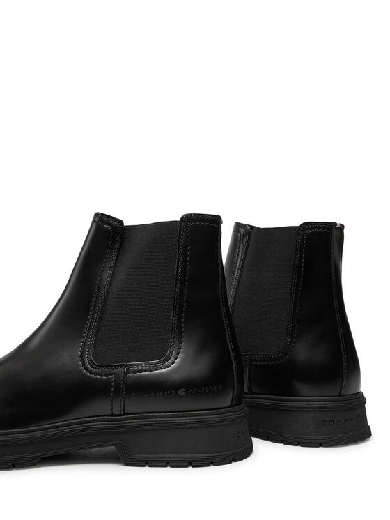 Tommy Hilfiger Tommy Hilfiger Боти тип челси Hilfiger Abrasiv Warm Lth Chels FM0FM05176 Черен
