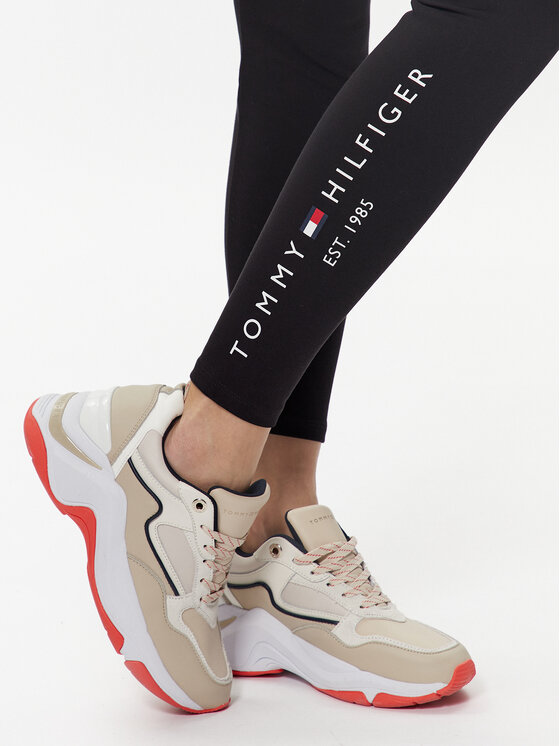 Tommy Hilfiger Tommy Hilfiger Leggings Heritage WW0WW37347 Crna Slim Fit