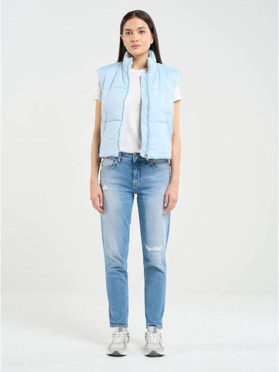 BIG STAR BIG STAR Bezrękawnik BONDA_400_130 Błękitny Basic Fit