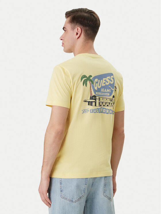 Guess Jeans Guess Jeans T-Shirt M6GIC0 K8HM0 Żółty Regular Fit