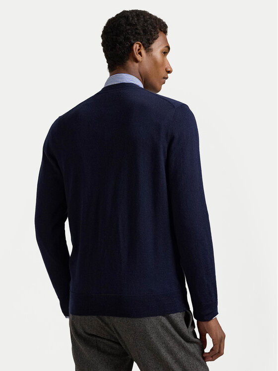 Polo Ralph Lauren Polo Ralph Lauren Pletena jopica 710946144001 Mornarsko modra Slim Fit