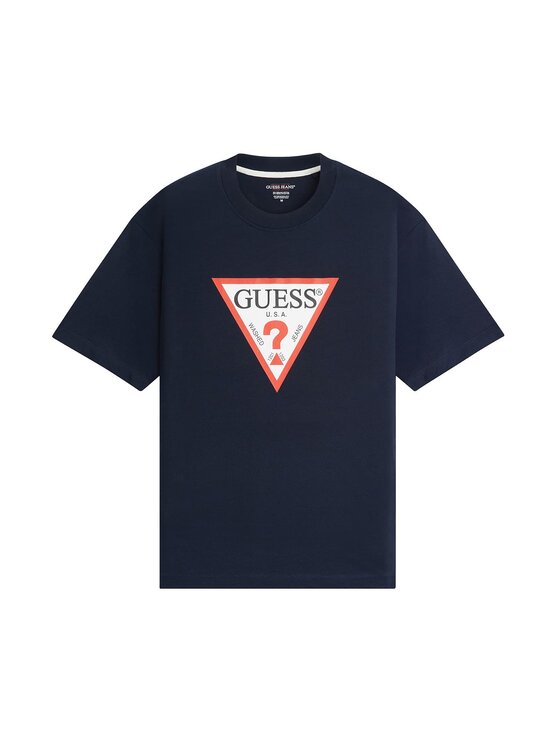 Guess Jeans Guess Jeans T-Shirt 165535 Modrá Classic Fit