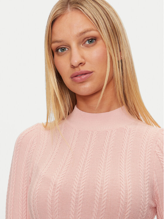 Guess Guess Sukienka dzianinowa Livia W4BK08 Z2V42 Różowy Regular Fit