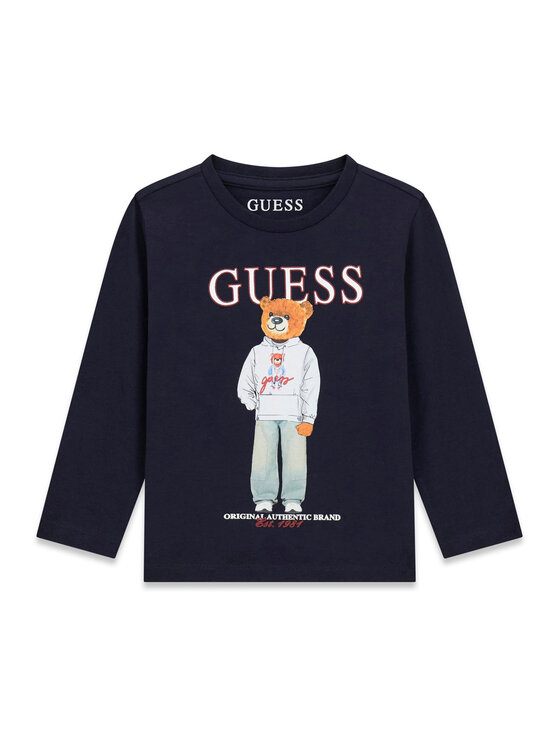 Guess Блуза N6YI06 K3794 Тъмносин Regular Fit