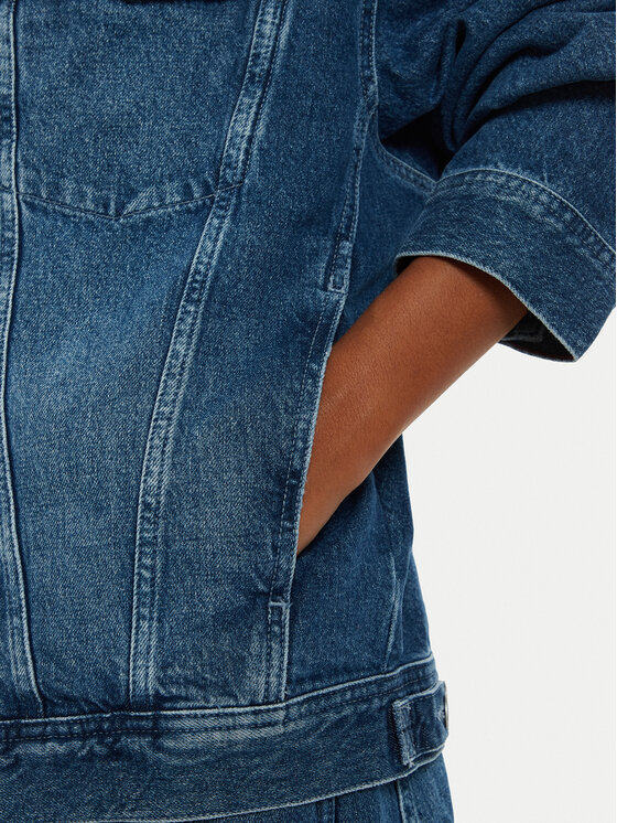 Tommy Jeans Tommy Jeans Τζιν μπουφάν Daisy DW0DW19745 Σκούρο μπλε Oversize