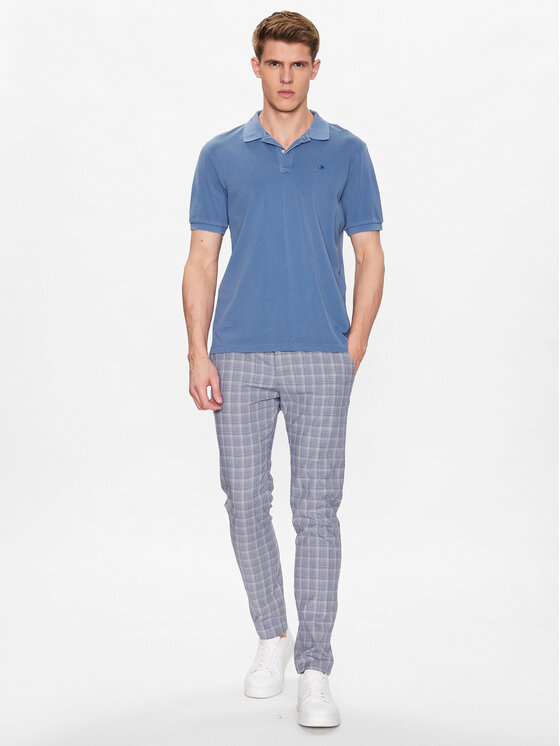 Pantaloni di tessuto 4890 36316 Blu Slim Fit