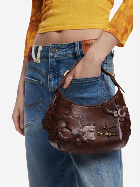 Desigual Desigual Σάκος BAG_REPRISE CHOCO VALENTINE HAITI Καφέ
