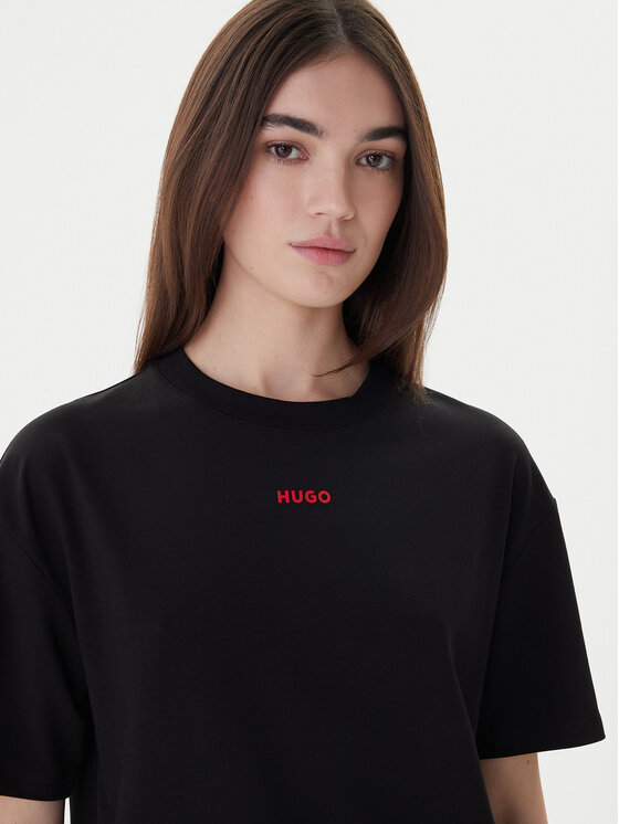 HUGO Hugo Tričko 50490593 Čierna Relaxed Fit