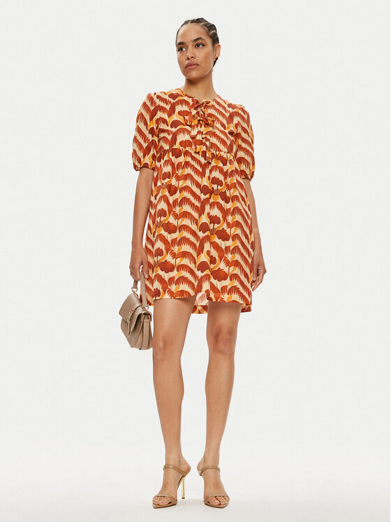 ViCOLO ViCOLO Vasarinė suknelė TB2447 Oranžinė Regular Fit