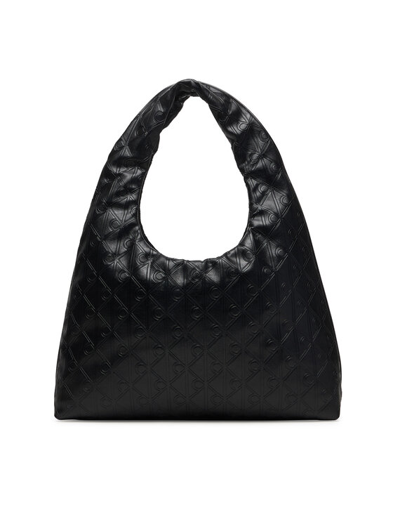 Calvin Klein Calvin Klein Handtasche Emblem Aop Puffer Lg Shoulder Ba LV04F3199G Schwarz