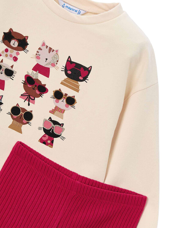 Mayoral Mayoral Set Sweatshirt und Leggings 4722 Rot Regular Fit