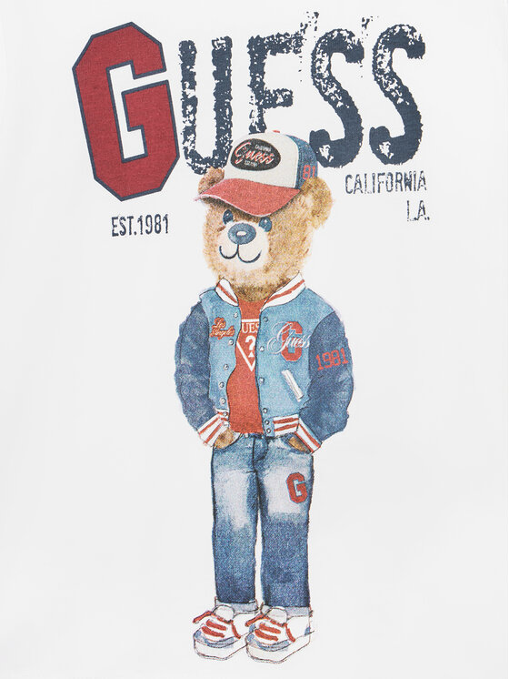 Guess Guess Bluzka N5YI23 K8HM4 Biały Regular Fit