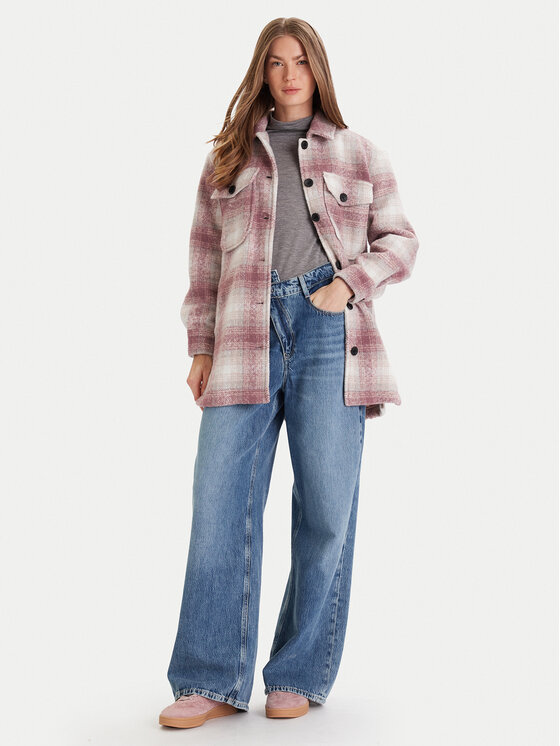 ONLY ONLY Marškinių švarkas Catja 15360171 Rožinė Loose Fit
