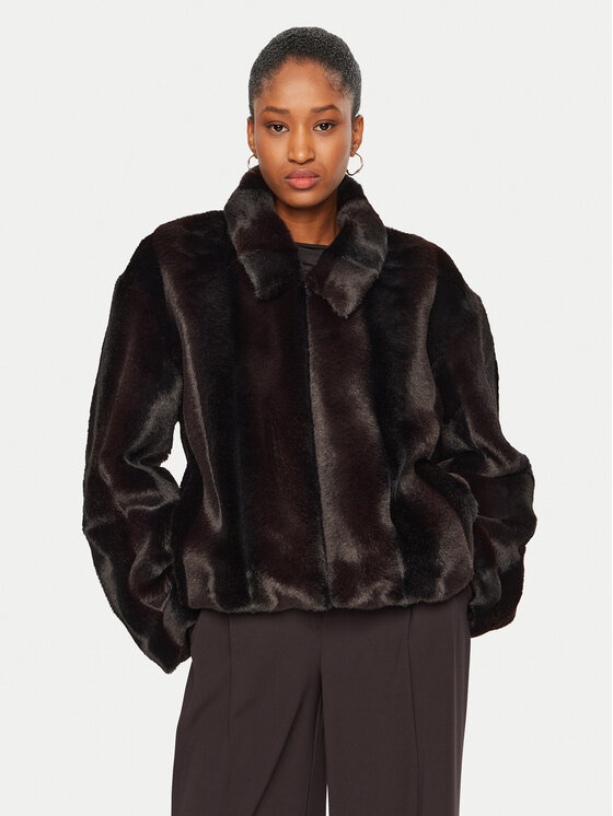 BARDOT BARDOT Шуба Sylvie 59474JB2 Чорний Regular Fit