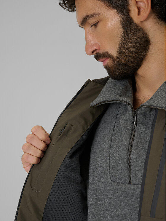 4F 4F Kurtka przejściowa CITY JACKETS Khaki Regular Fit