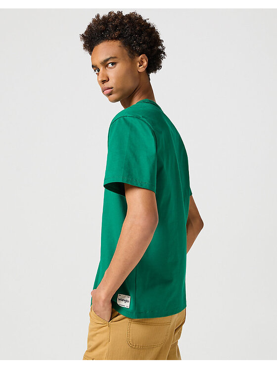 Wrangler Wrangler T-shirt SS SOLID TEE Verde Regular Fit