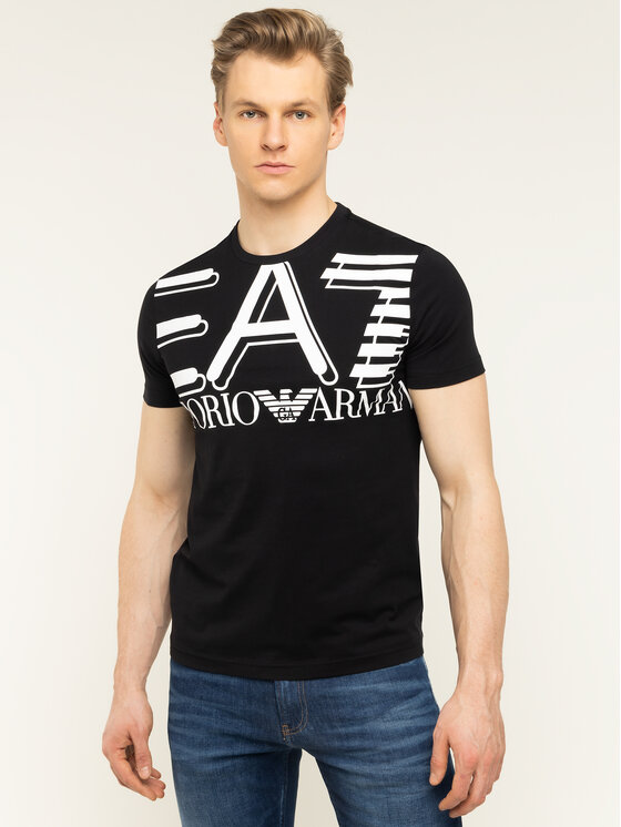 EA7 Emporio Armani T-Shirt 3HPT09 PJ02Z 1200 Černá Regular Fit | Modivo.cz