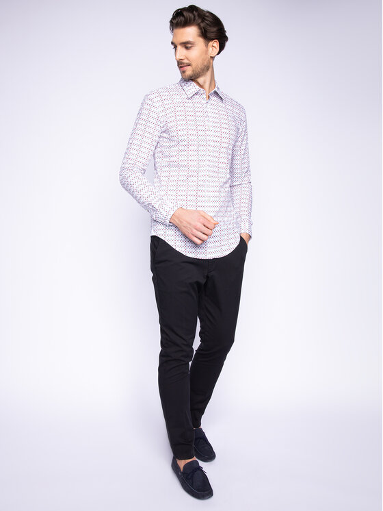 Camicia Ronni_53 50426716 Bianco Slim Fit