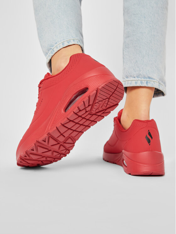 Skechers stretch knit red discount