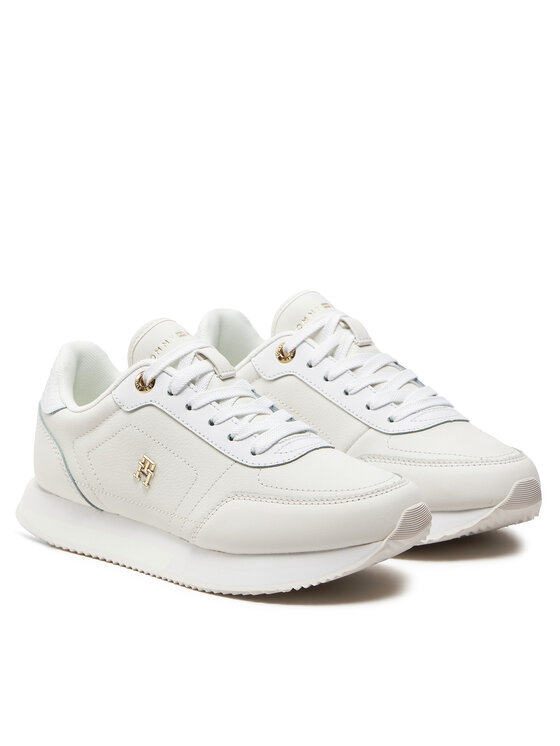 Tommy Hilfiger Tommy Hilfiger Laisvalaikio batai Elevated Essent Runner Monogram FW0FW08285 Balta