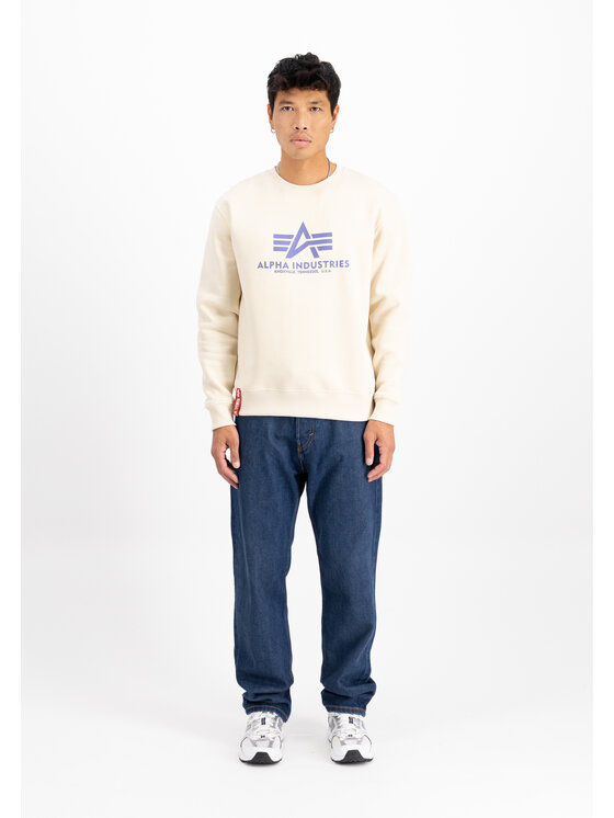 Alpha Industries Alpha Industries Bluza Basic Big Logo Sweatshirt Beżowy Regular Fit