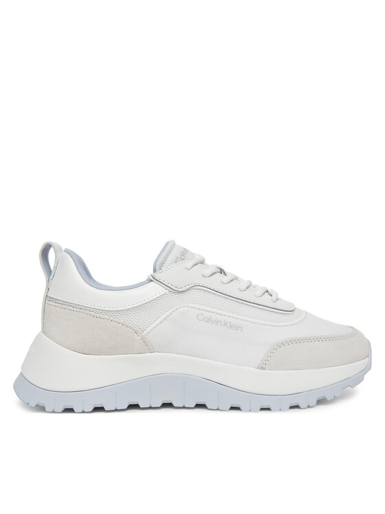 Damskie Sneakersy Calvin Klein, Rozmiar 37, Białe, Runner Lace Up Mesh Mix HW0HW02487
