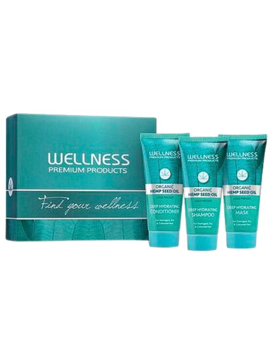 Wellness Wellness Wellness Hydrating mini zestaw szampon 50ml, odżywka 50ml, maska 50ml Zestaw kosmetyków podróżnych