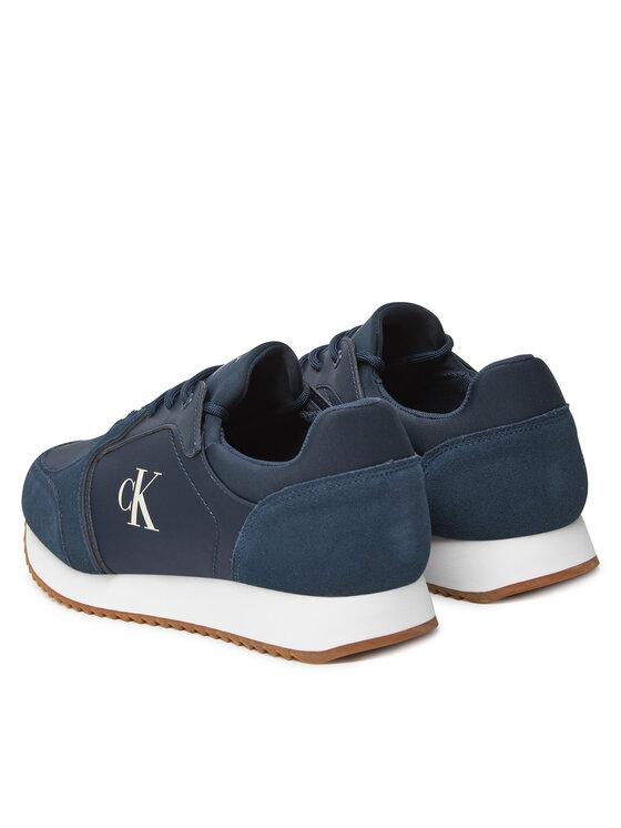 Calvin Klein Jeans Calvin Klein Jeans Sneakersy Retro Runner Sock Lace Up Ny-Su YM0YM01326 Granatowy