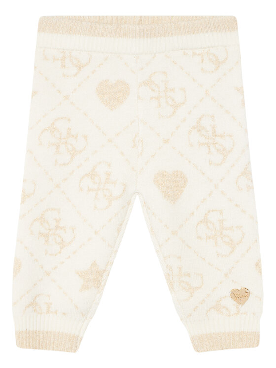 Guess Guess Komplet pulover in hlače iz blaga A5BG03 Z39N0 Bež Regular Fit