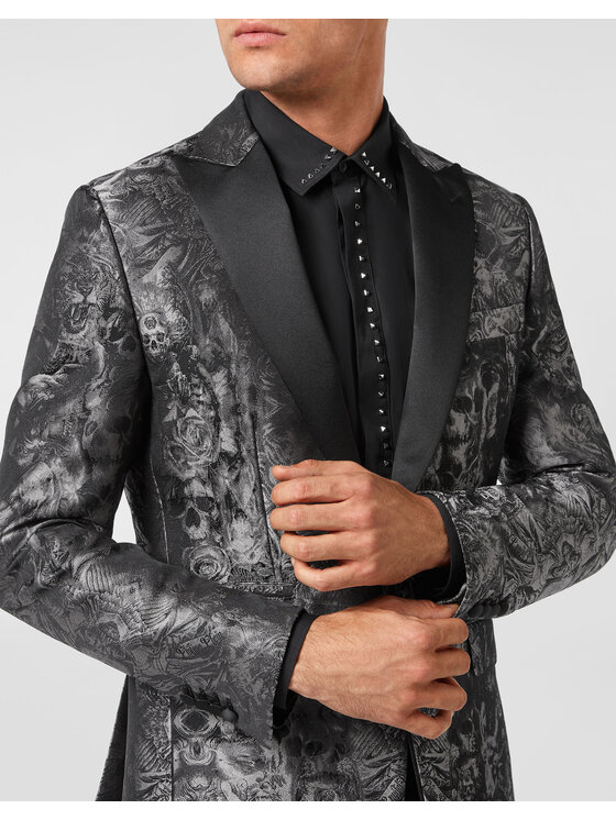 PHILIPP PLEIN PHILIPP PLEIN Marynarka 1917 Czarny Fitted Fit
