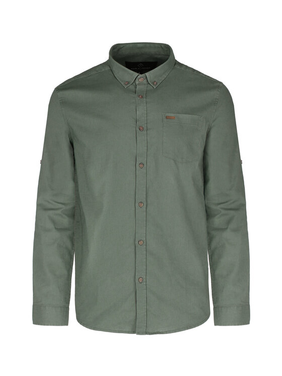 Volcano Volcano Koszula K-VINCES Zielony Regular Fit
