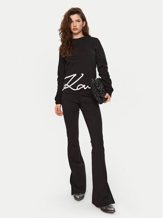 KARL LAGERFELD KARL LAGERFELD Μπλούζα A1W20010 Μαύρο Regular Fit