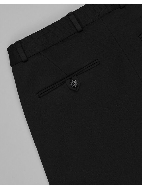 Borgio Borgio Spodnie garniturowe gavello_c Czarny Slim Fit