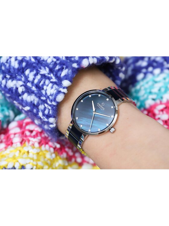 Obaku Obaku Zegarek V189LXCLSL1 Niebieski
