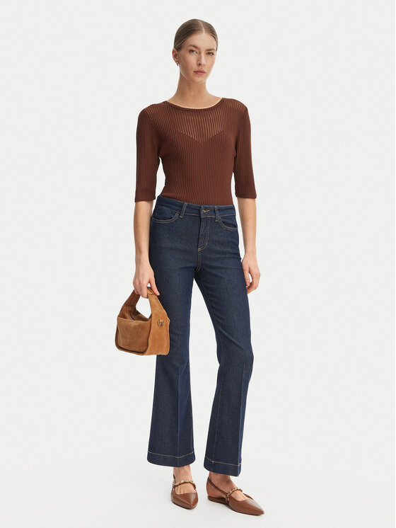 Rinascimento Rinascimento Блузка CFM0012240003 Коричневий Slim Fit