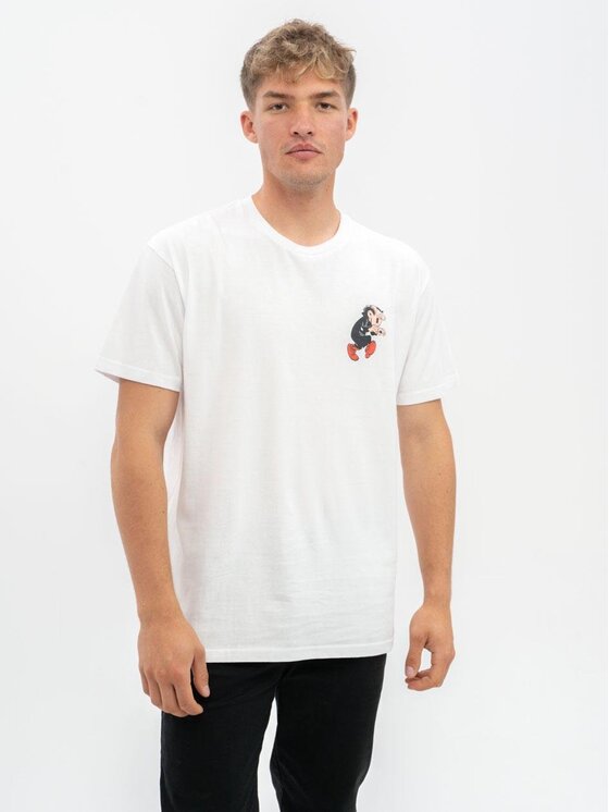 Smerfy Smerfy Komplet t-shirtów Zestaw 3 T-Shirtów Męskich Czarna / Biała / Niebieska Smerfy Runaway L Niebieski Regular Fit