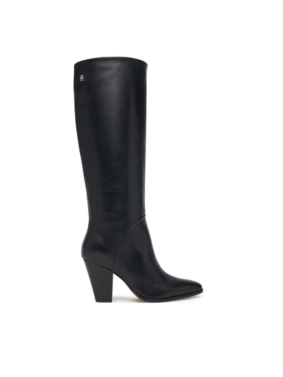 Tommy Hilfiger Tommy Hilfiger Zimske čizme Clean Tubular Knee Boot FW0FW09584 Crna