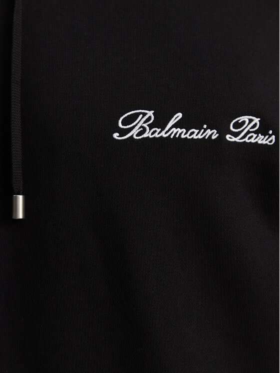 Balmain Balmain Majica dugih rukava DH1JT047BC78 Crna Regular Fit
