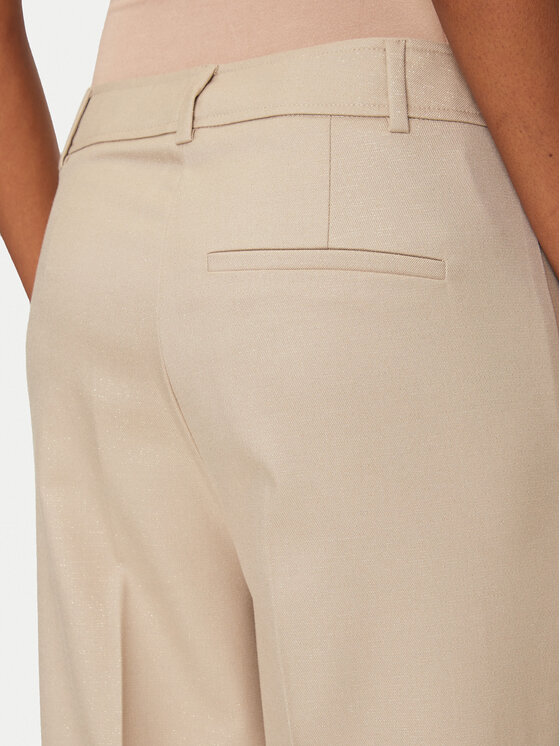 Morgan Morgan Pantaloni din material 251-PLUX.F Bej Straight Fit