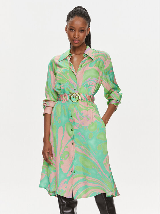 PINKO Pinko Ing ruha 103084 A1PE Zöld Regular Fit
