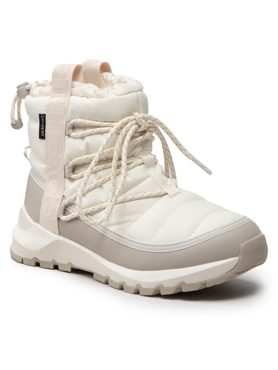 the north face bottes de neige thermoball lace up wp nf0a5lwd32f1 blanc