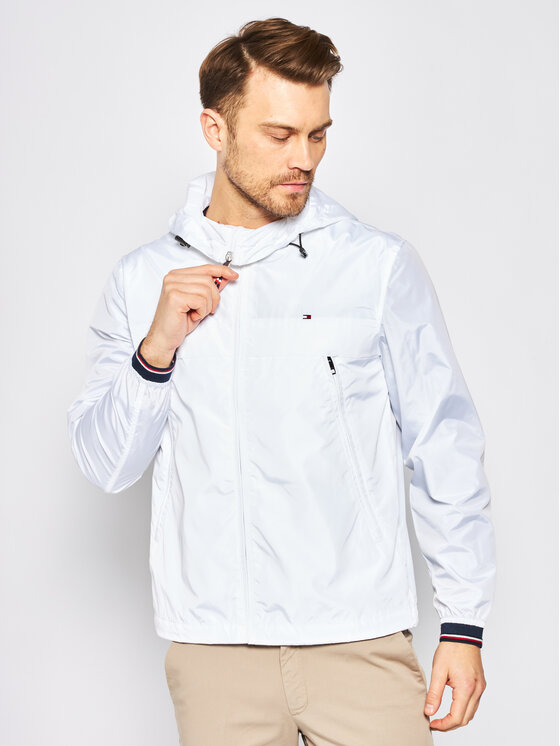 Tommy Hilfiger Tommy Hilfiger Geacă Light Weight Hooded MW0MW12216 Alb Regular Fit