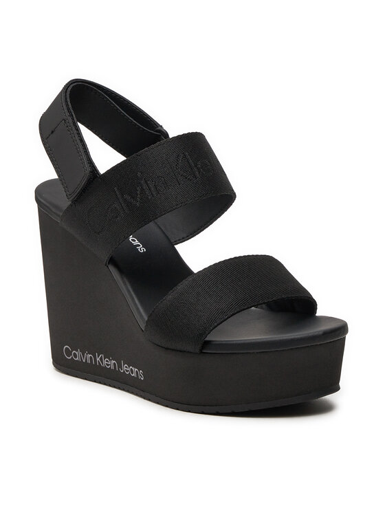 Calvin Klein Jeans Calvin Klein Jeans Sandaalid Wedge Sandal Webbing In Mtl YW0YW01479 Must