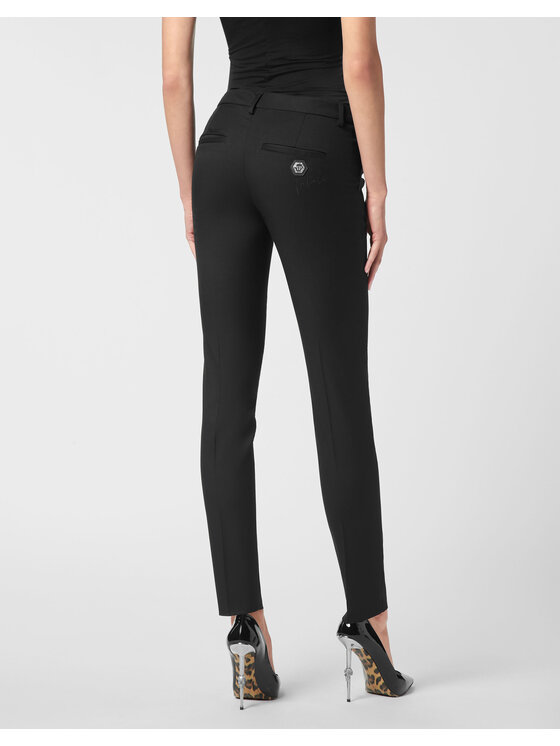PHILIPP PLEIN PHILIPP PLEIN Spodnie materiałowe 26481 Czarny