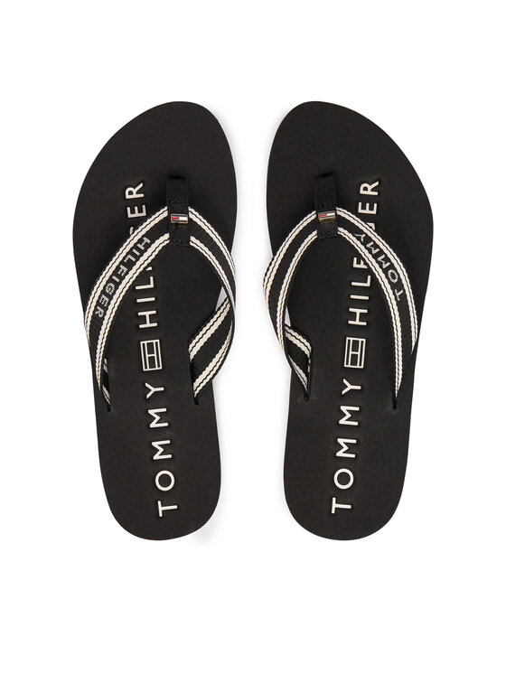Tommy Hilfiger Tommy Hilfiger Zehentrenner Th Webbing Summer Sandal FW0FW09193 Schwarz