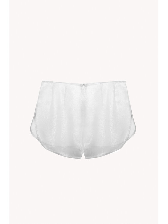 Epuzer Epuzer Szorty materiałowe Silk sheer lurex Biały Standard Fit
