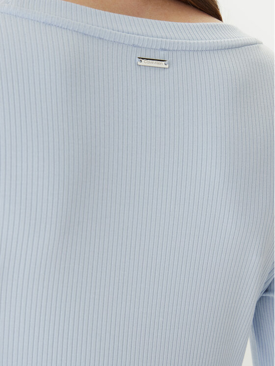 Calvin Klein Calvin Klein Blūze LV044D235G Gaiši zils Slim Fit