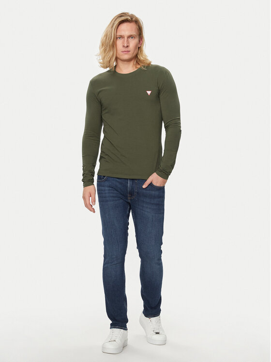 Guess Guess Hosszú ujjú M2YI28 J1314 Zöld Slim Fit