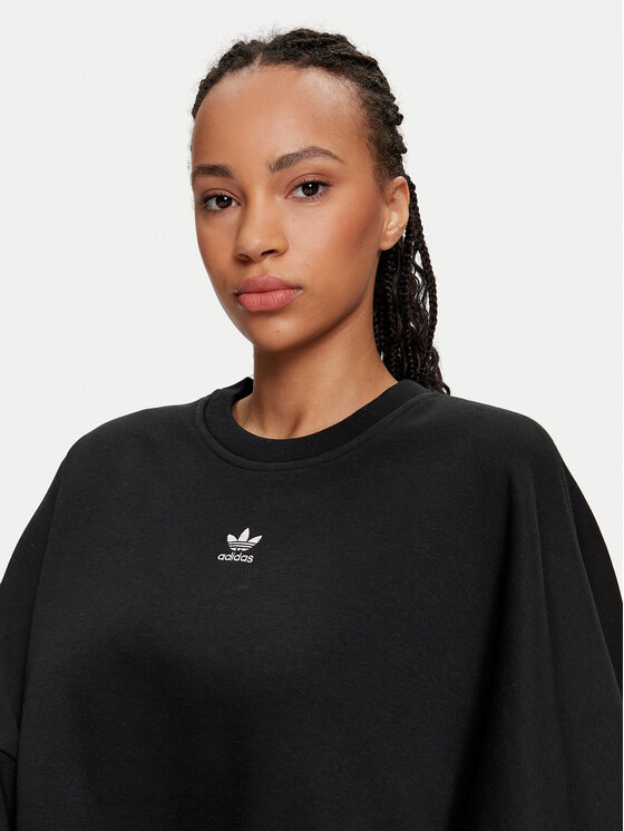 adidas Felpa Essentials IW0953 Nero Loose Fit Modivo