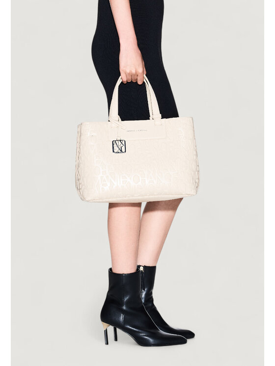 Armani Exchange Armani Exchange Borsa SHOPPING BAG Beige